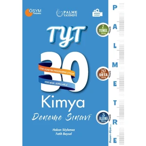 Palme Yayıncılık TYT 30 Kimya Deneme Sınavı Palme Yayıncılıktre Serisi