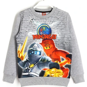LEGO Ninjago 3D Dijital Baskı Çocuk Sweatshirt 5 - 13 Yaş Gri 001-0001687