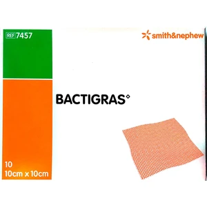 Bacti̇gras Tül Sargı Yara ve Yanık Bakım Örtüsü Parafin Emdirilmiş Leno Bezi 10 x 10 cm 10'lu