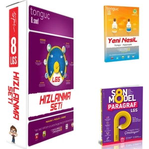 Tonguç Akademi Tonguç 8. Sınıf LGS Hızlanma Seti - Yeni Nesil Türkçe Matematik Deneme ve Son Model Paragraf