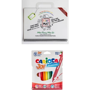 Akademi Çocuk Mini Set + Carioca Joy Keçeli Kalem Seti 12'li