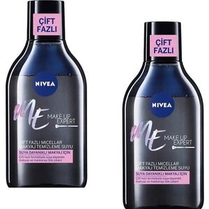 Make Up Expert Çift Fazlı Makyaj Temizleme Suyu ( %0 Makyaj Kalıntısı) 400 ml x 2