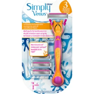 Gillette Venüs Simply 3 Tıraş Makinesi + 3 Yedek Tıraş Bıçağı