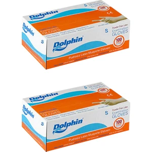 Beyaz Lateks Eldiven Pudrasız (S) 100lü Paket 2 Adet