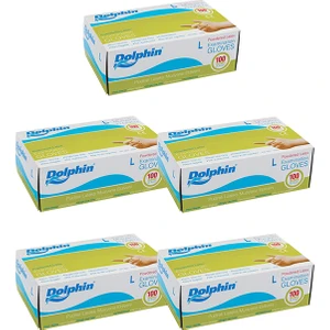 Beyaz Lateks Eldiven Pudralı (L) 100lü Paket 5 Adet