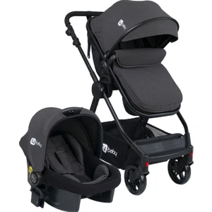 4 Baby Comfort Siyah Travel Sistem Bebek Arabası Antrasit