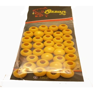 Sr Sazanrig Dip Yemi Sarı Yuvarlak Boncuk 11 mm (Geniş Delik) 35 Adet
