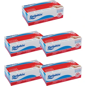 Beyaz Vinil Eldiven Pudrasız (S) 100lü Paket 5 Adet