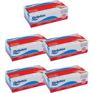 Beyaz Vinil Eldiven Pudrasız (M) 100lü Paket 5 Adet