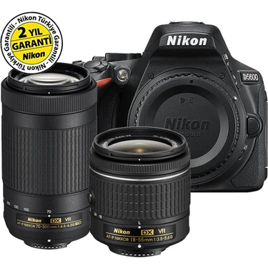 Nikon D5600 18-55 mm Vr + 70-300 mm Vr Dslr Fotoğraf Makinesi (Nikon Türkiye