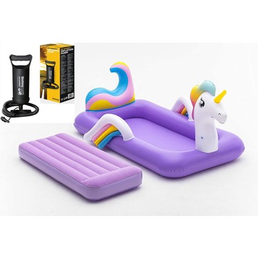bestway pompali unicorn temali sisme cocuk yatagi fiyati