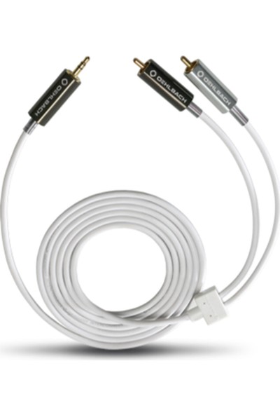 Oehlbach Mp3! Serisi 3,5mm'den Rca'ya Dönüştürücü Kablo Beyaz (2m)