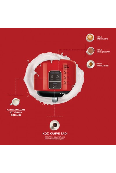 Karaca Hatır Mod Sütlü Türk Kahve Makinesi Red