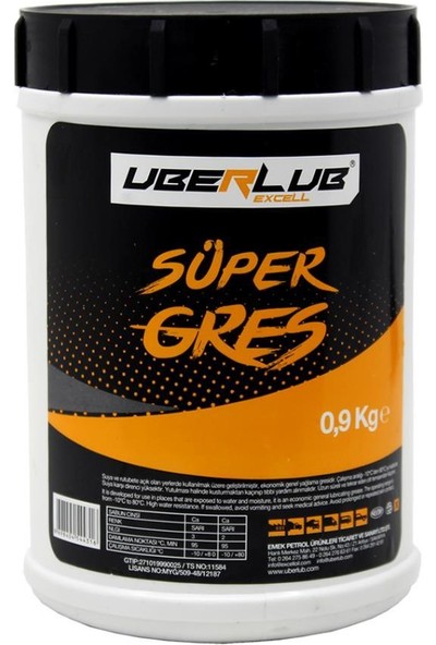 Uberlub Excell Super Gres - Kalsiyum Sabunlu Gres 900 Gr.