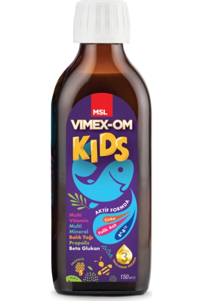 MSL Vimex-Om Çocuk Vitamin Propolis Balık Yağı