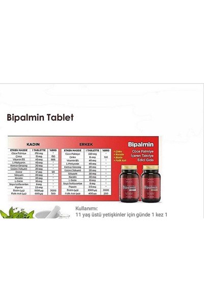 MSL Bipalmin Kadın 30 Tablet