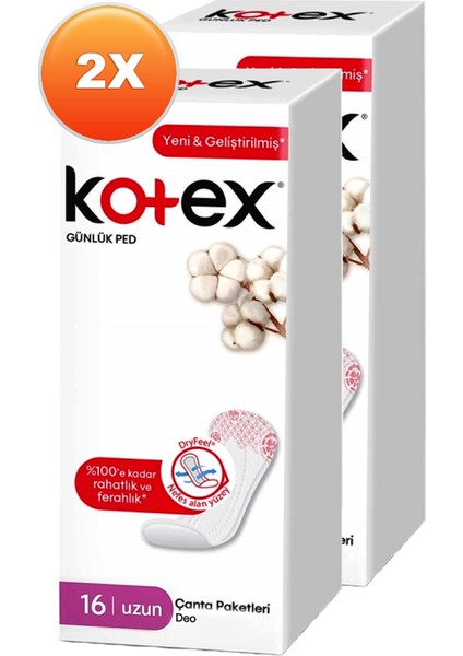 Uzun Günlük Ped 16'lı Ikili Set fiyatları