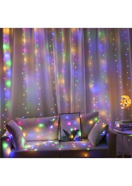 3x3 Metre Kumandalı Rgb Çok Renkli LED Perde Işığı Peri LED modelleri