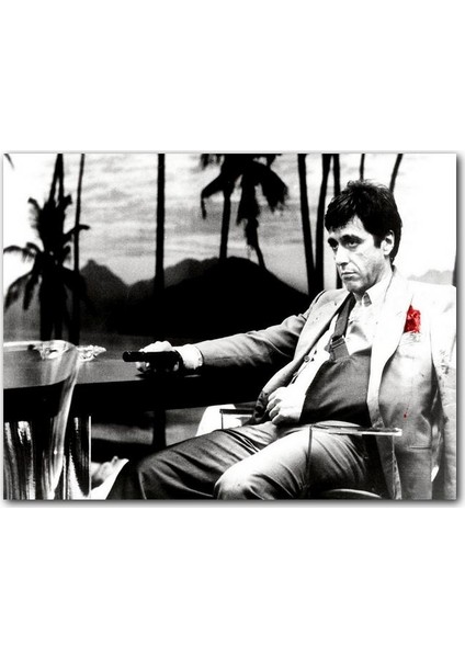 Cakatablo Ahşap Tablo Al Pacino Tony Montana Yaralı Yüz