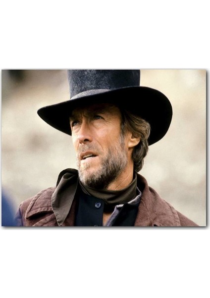 Cakatablo Ahşap Tablo Clint Eastwood Soluk Yüzlü Adam