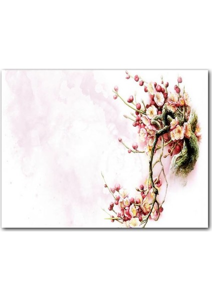 Cakatablo Ahşap Tablo Sakura Çiçeği Yaşam