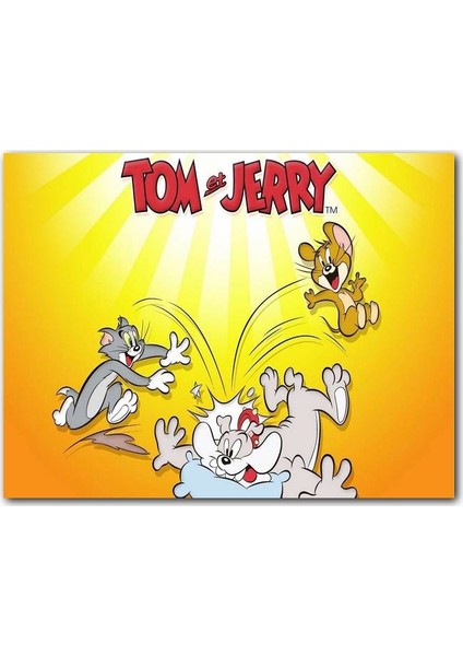 Cakatablo Ahşap Tablo Tom ve Jerry Kaçma Kovalama