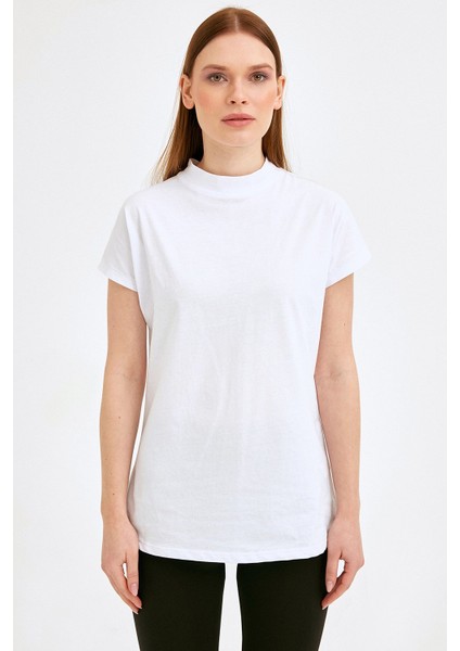Bisiklet Yaka Basic Tshirt