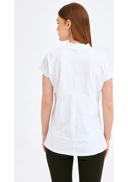 Bisiklet Yaka Basic Tshirt