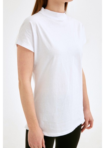 Bisiklet Yaka Basic Tshirt