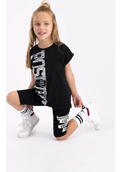 Roly Poly Kız Çocuk Bermuda Tayt Takım RP2483-2 21Y