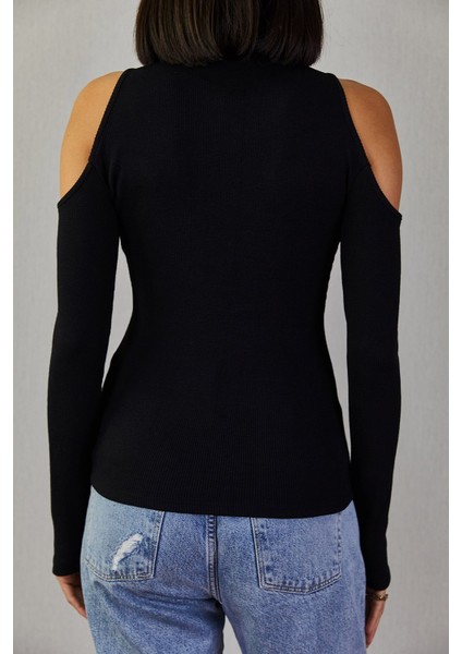 Omuz Detaylı Fermuarlı Fitilli Esnek Bluz modelleri