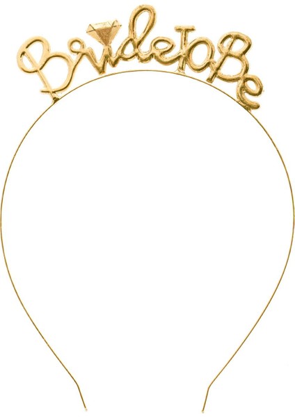 Taç - Bride To Be - Metal - Gold - Bride To Be Toka Hediyeli - Parti