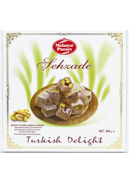 Malatya Pazarı Murat Palancı Şehzade Duble Lokum Fıstıklı Kutulu 400 gr