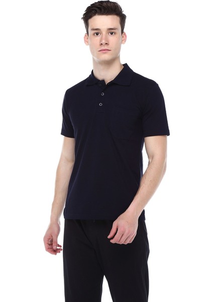 Lacivert Polo Yaka Tshirt