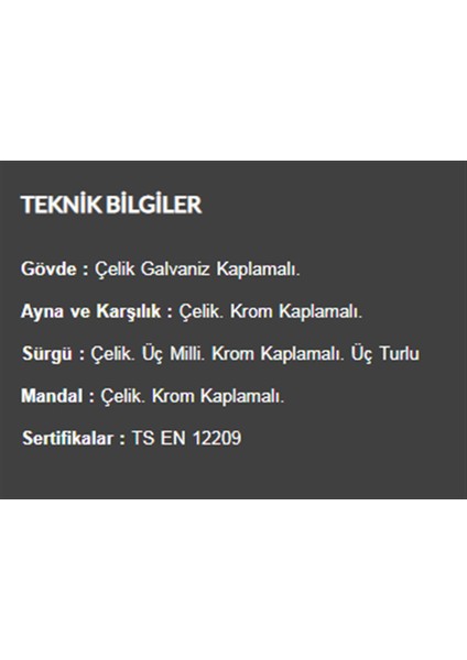 Kale 252/R Çelik Kapı Kilidi Monoblok