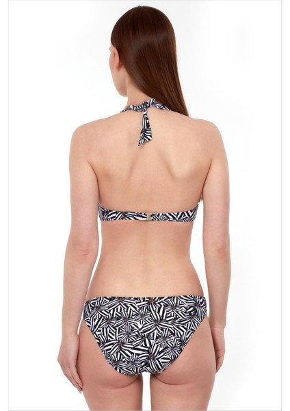 40664 Siyah Beyaz Çiçekli Bikini Takımı fiyatları