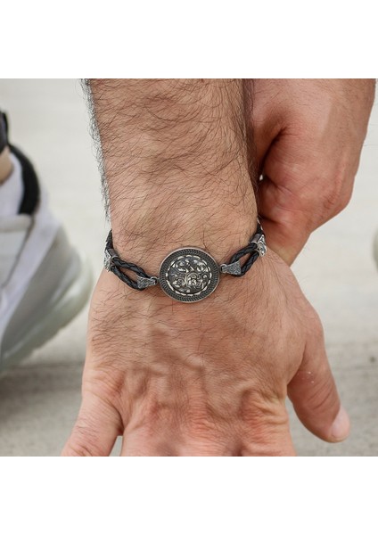 Kalemkar İşçilikli Özel Tasarım 925 Ayar Gümüş Bileklik