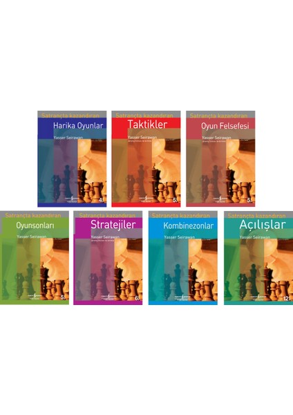 Satrançta Kazandıran Serisi 7 Kitap Set Satranç Kitapları - Harika Oyunlar - Taktikler - Oyun Felsefesi - Oyunsonları - Stratejiler - Kombinezonlar - Açılışlar