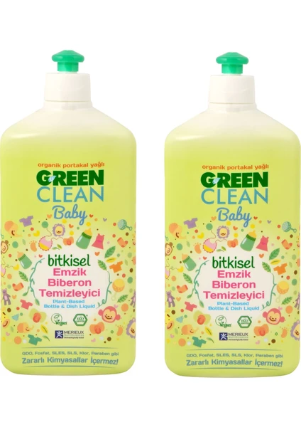 Green Clean Bitkisel Emzik Biberon ve Oyuncak Temizleyici 500 ml 2'li