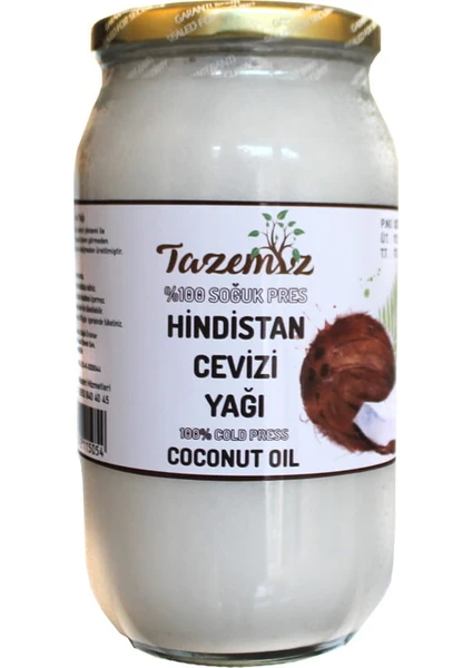 Hindistan Cevizi Soğuk Sıkım Yağı 1 Lt