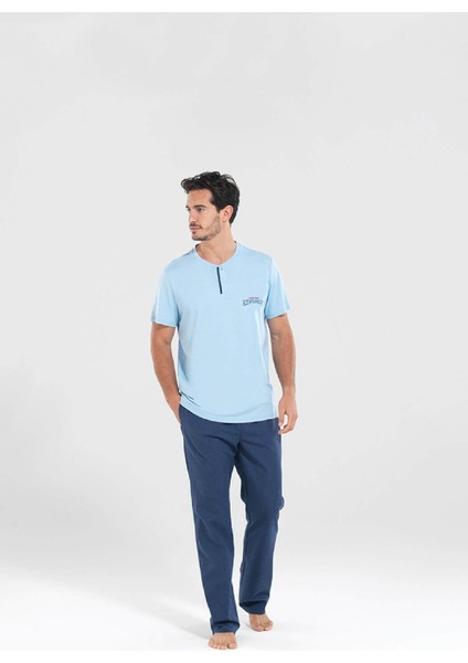 Modal Yazlık Erkek Kısa Kollu Pijama Takımı