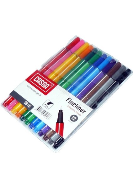 9815 Fineliner 12 Renk Ince Uç Kalem