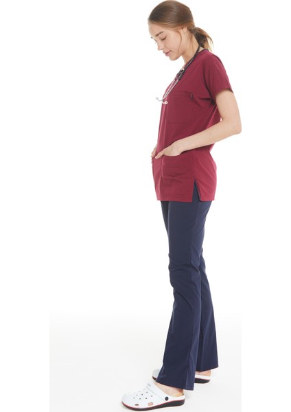 Ultralycra V Yaka Yarasa Kol Hemşire Doktor Forma Takımı