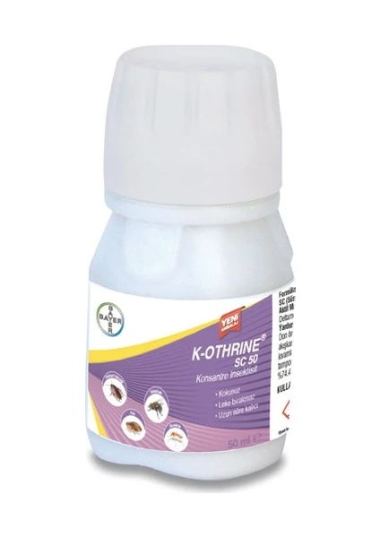 K-Othrine Sc 50 Kokusuz Haşere Ilac 50 ml