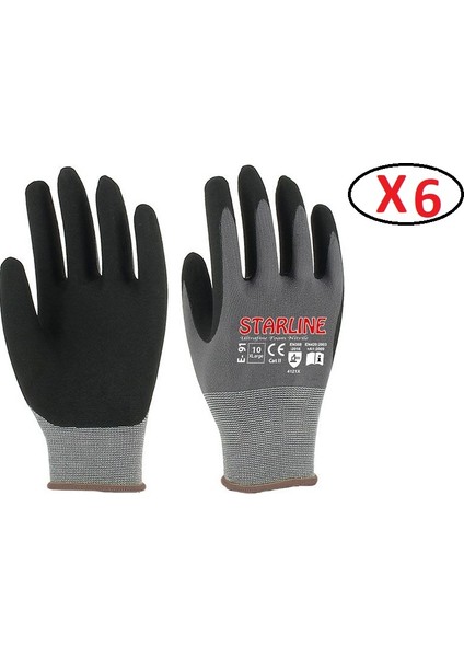 E-91 Köpük Nitril Eldiven 10XL (6 Çift)