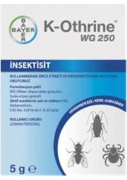 K-Othrine Wg 250 Genel Haşere Kovucu 10 x 5 G