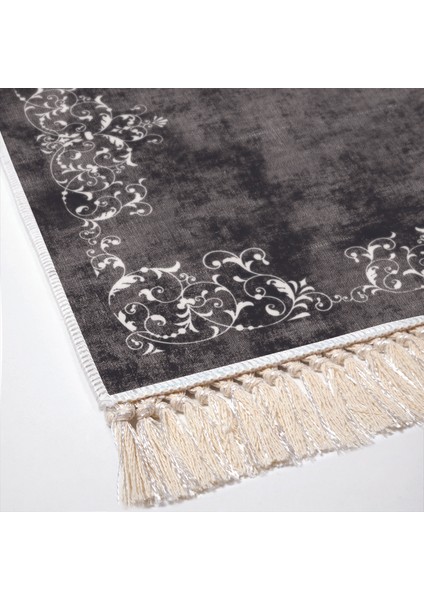 Exclusive Gümüş Saçaklı Dijital Halı Tricia Gri̇ fiyatları