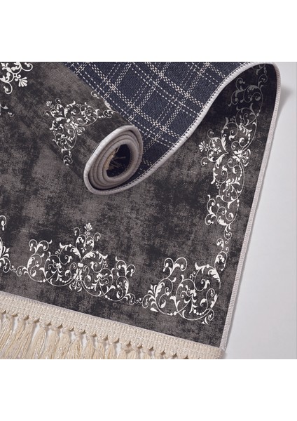 Exclusive Gümüş Saçaklı Dijital Halı Tricia Gri̇ modelleri