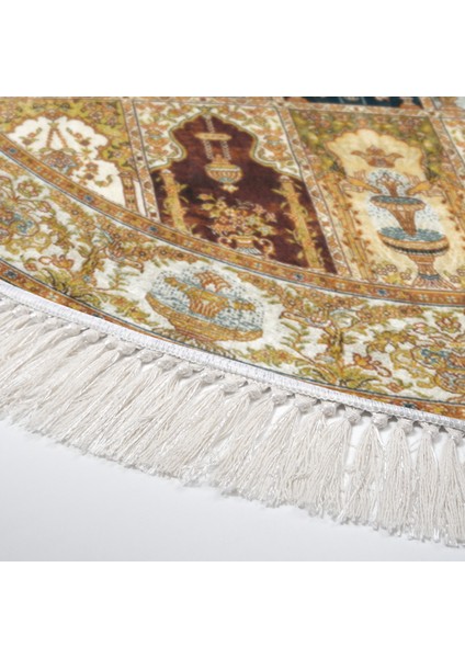 Exclusive Gümüş Saçaklı Dijital Halı Yuvarlak Carole Renkli̇ fiyatları