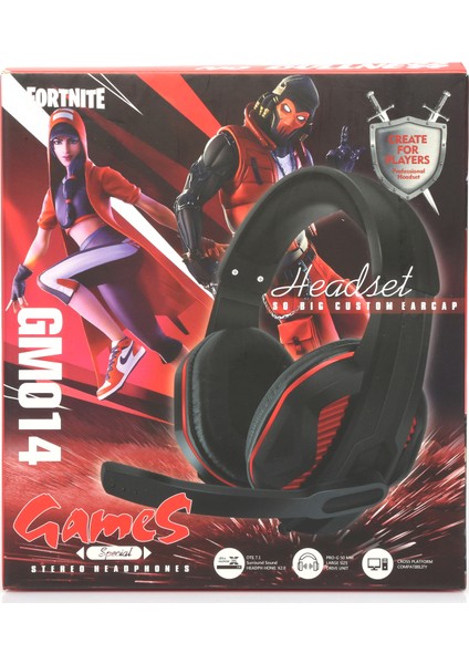 Gaming Oyuncu Kulaklık Mikrofonlu Kablolu Kulaklık GM014